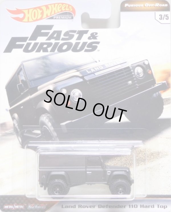 画像1: 2019 HW PREMIUM FAST & FURIOUS "FURIOUS OFF-ROAD"【LAND ROVER DEFENDER 110 HARD TOP】 FLAT BLACK/RR (NEW CAST)