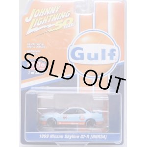 画像: 2019 JOHNNY LIGHTNING "MIJO EXCLUSIVE" 【"GULF" 1999 NISSAN SKYLINE GT-R (BNR34)】LT.BLUE/RR(予約不可）