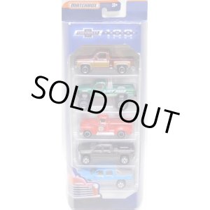 画像: 2018 MATCHBOX 5PACK 【CHEVROLET TRUCKS 100 YEARS】'75 Chevy Stepside/4x4 Chevy K-1500/'47 Chevy AD 3100/'14 Chevy Silverado/'02 Chevrolet Avalanche(予約不可）