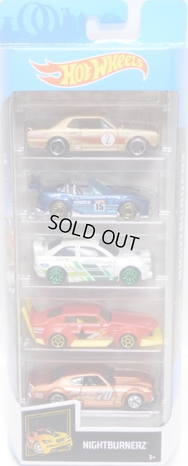 画像1: 2019 5PACK 【NIGHTBURNERZ】Nissan Skyline H/T 2000GT-X / '15 Mazda MX-5 Miata / Escort Rally / Mad Manga / '70 Chevy Chevelle SS 