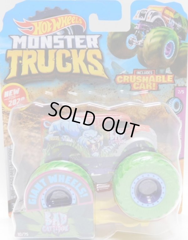 画像1: 2020 HW MONSTER TRUCKS! 【BAD CATITUDE (DAIRY DELIVERY)】 ORANGE-SILVER (includes CRUSHABLE CAR)