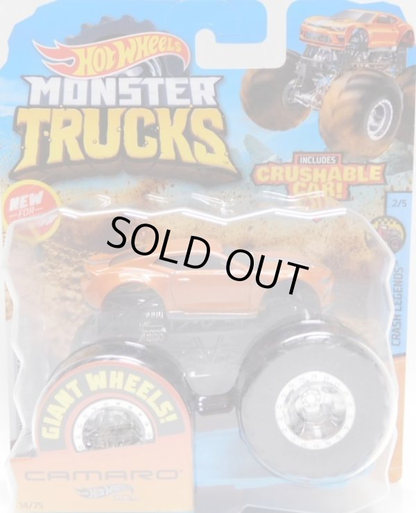 画像1: 2020 HW MONSTER TRUCKS! 【CAMARO】 MET.ORANGE (includes CRUSHABLE CAR)