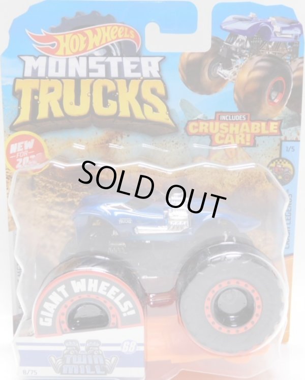 画像1: 2020 HW MONSTER TRUCKS! 【TWIN MILL】 MET.BLUE (includes CRUSHABLE CAR)