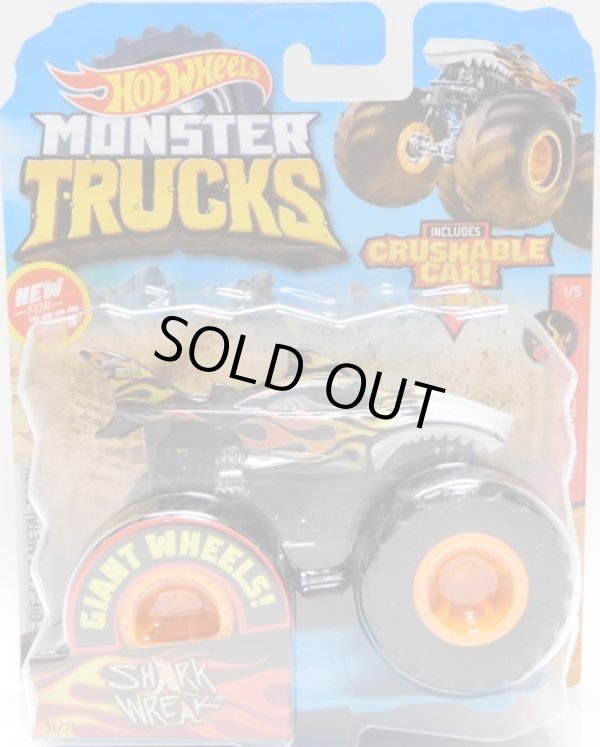 画像1: 2020 HW MONSTER TRUCKS! 【SHARK WREAK】 BLACK-WHITE (includes CRUSHABLE CAR)(予約不可）