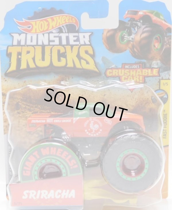 画像1: 2020 HW MONSTER TRUCKS! 【SRIRACHA】 RED-GREEN (includes CRUSHABLE CAR)(予約不可）