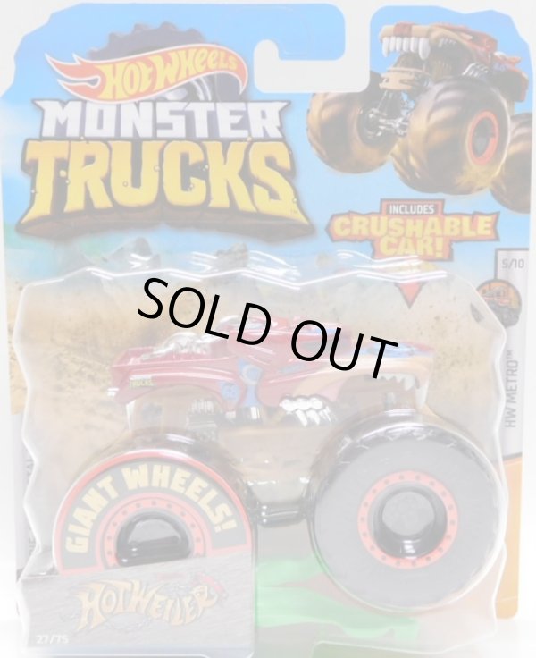 画像1: 2020 HW MONSTER TRUCKS! 【HOT WHEILER】 RED-TAN (includes CRUSHABLE CAR)(予約不可）