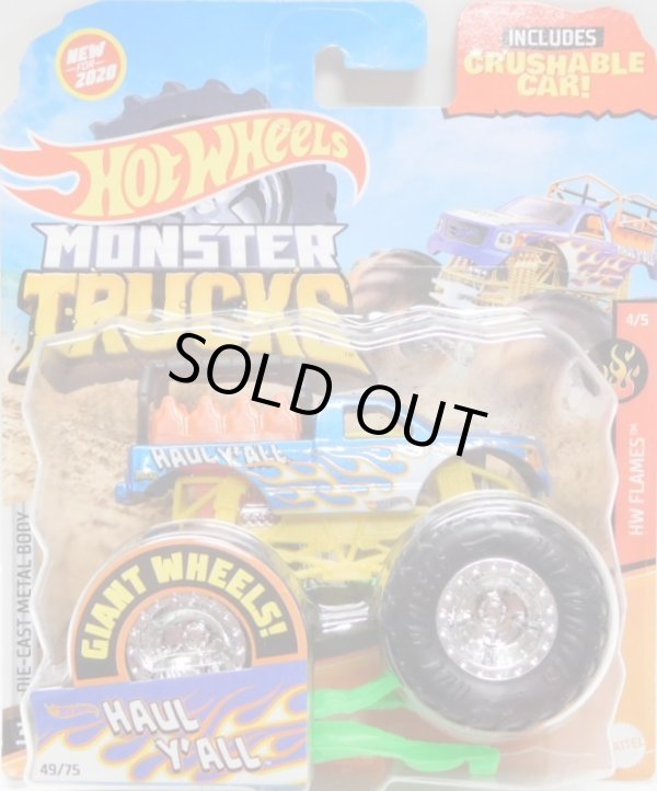 画像1: 2020 HW MONSTER TRUCKS! 【HAUL Y'ALL】BLUE (includes CRUSHABLE CAR)(NEW FOR 2020）