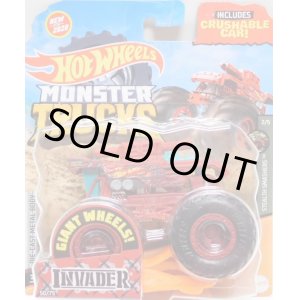 画像: 2020 HW MONSTER TRUCKS! 【INVADER】FLAT RED (includes CRUSHABLE CAR)(NEW FOR 2020）