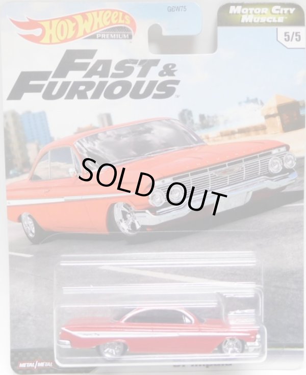 画像1: 2020 HW PREMIUM FAST & FURIOUS "MOTOR CITY MUSCLE" 【'61 IMPALA】 RED/RR