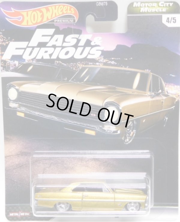 画像1: 2020 HW PREMIUM FAST & FURIOUS "MOTOR CITY MUSCLE" 【'66 CHEVY NOVA】 DK.GOLD/RR