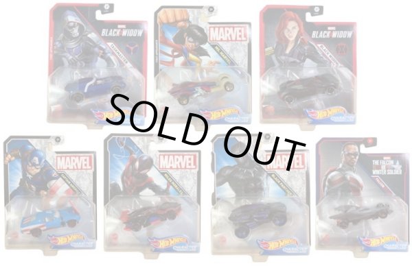 画像1: 【仮予約】PRE-ORDER - 2020 "HW MARVEL"【Eアソート （8個入り）】TASKMASTER/MS. MARVEL/BLACK WIDOW/CAPTAIN AMERICA/MILES MORALES/BLACK PANTHER/FALCON(9月上旬入荷予定）