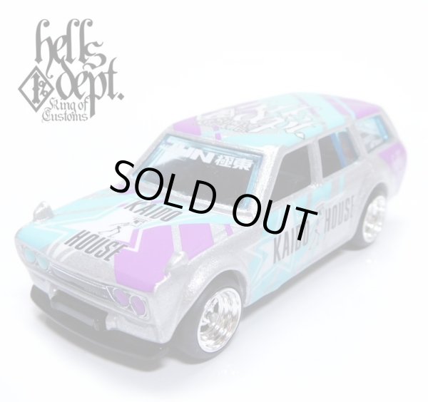 画像1: HELLS DEPT X JUN IMAI KAIDO☆HOUSE 【'71 DATSUN BLUEBIRD 510 WAGON (カスタム完成品）】CANDY SILVER/RR （送料サービス適用外）