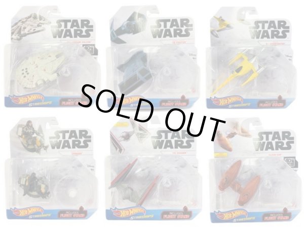 画像1: 【仮予約】PRE-ORDER - 2020 HW STAR WARS STARSHIP 【Gアソート (6個入り】MILLENNIUM FALCON/DARTH VADER'S TIE FIGHTER/NABOO N-1 STARFIGHTER/DARTH MAUL'S SPEEDER/TIE DAGGER/CLOUD CAR（10月下旬入荷予定）