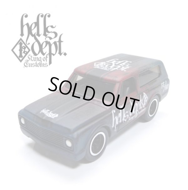 画像1: HELLS DEPT 2020 - カツヌマ製作所 - HOZUKI 【'70 CHEVY BLAZER (カスタム完成品）】グラデ－ション FLAT BLACK-RED/RR （送料サービス適用外）