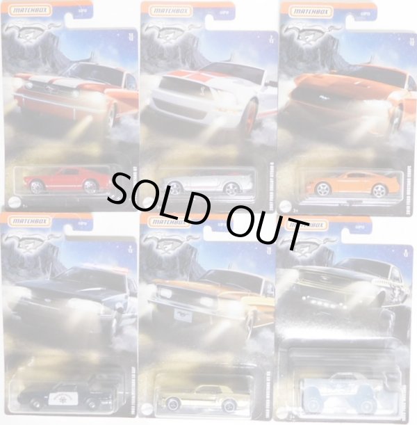 画像1: 2020 WALMART EXCLUSIVE "FORD MUSTANG SERIES"【Bアソート 6種セット】2007 Ford Shelby GT500 G/1968 Ford Mustang/1993 Ford Mustang LX SSP/1968 Ford Mustang GT CS/2019 Ford Mustang Coupe/1965 Ford Mustang GT(予約不可）