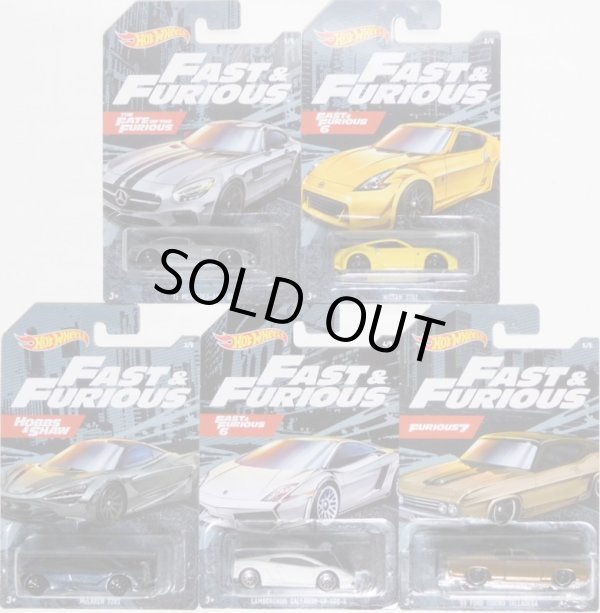 画像1: 2020 WALMART EXCLUSIVE HW FAST & FURIOUS （ワイルドスピード）【5種セット】'15 Mercedes-AMG GT/Nissan 370Z/McLaren 720S/Lamborghini Gallardo LP 560-4/'69 Ford Torino Talladega(予約不可）