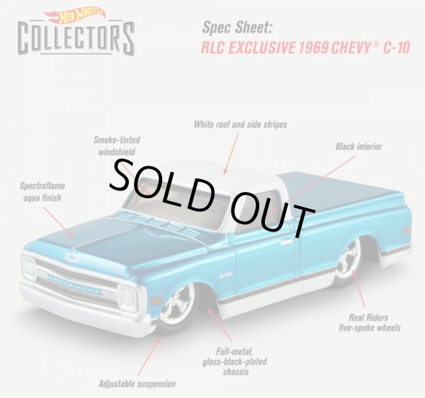 画像1: 2020 RLC EXCLUSIVE  【1969 CHEVY C-10 "ADJUSTABLE SUSPENSION" (車高調整ギミック）】  SPEC.AQUA/RR (お一人様1個まで）(予約不可）