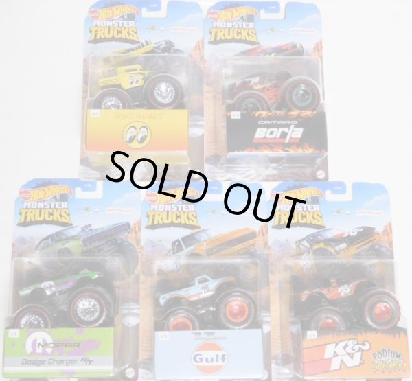 画像1: 2020 HW MONSTER TRUCKS! KROGER EXCLUSIVE 【MONSTER TRUCK RACING 5種セット】DODGE CHARGER R/T/PODIUM CRASHER/PURE MUSCLE/BONE SHAKER/CAMARO