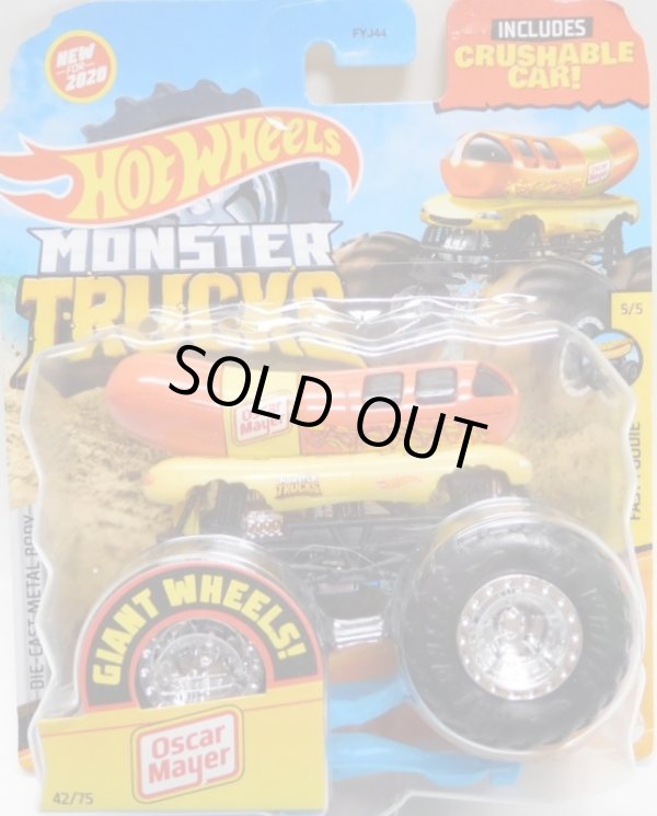 画像1: 2020 HW MONSTER TRUCKS! 【OSCAR MAYER】 ORANGE-YELLOW (includes CRUSHABLE CAR)(予約不可）