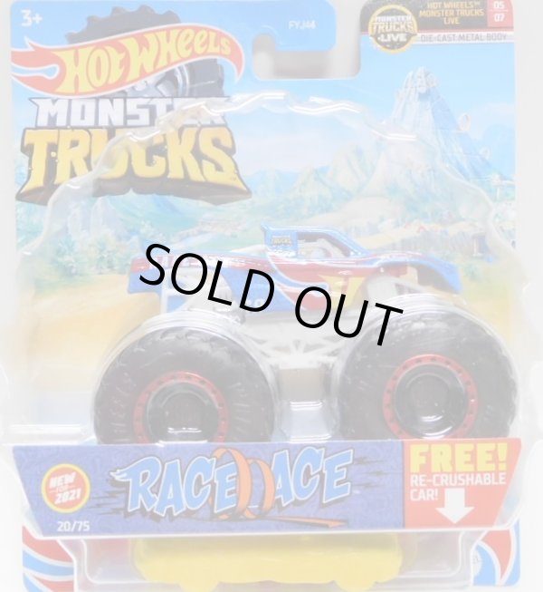 画像1: 2021 HW MONSTER TRUCKS! 【RACE ACE】 RACE TEAM BLUE (includes RE-CRUSHABLE CAR)(予約不可）