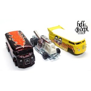 画像: HELLS DEPT 2020 - BOO Pinstriping 【DRAG H-VAN (MOONEYES VW DRAG BUS(LOOSE)付き） (カスタム完成品）】MET.DK.RED（送料サービス適用外）