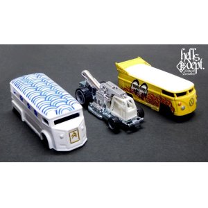 画像: HELLS DEPT 2020 - BOO Pinstriping 【”陶器シリーズ” DRAG H-VAN (MOONEYES VW DRAG BUS(LOOSE)付き） (カスタム完成品）】WHITE（送料サービス適用外）