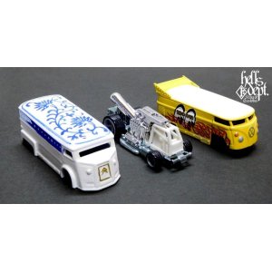 画像: HELLS DEPT 2020 - BOO Pinstriping 【”陶器シリーズ” DRAG H-VAN (MOONEYES VW DRAG BUS(LOOSE)付き） (カスタム完成品）】WHITE（送料サービス適用外）