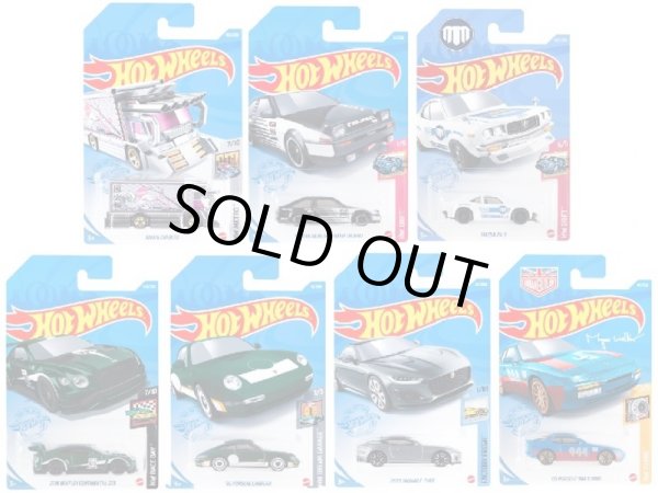 画像1: 【仮予約】PRE-ORDER 【HOT WHEELS ベーシック　単品7種セット (国内流通版)】ライジン・エクスプレス/トヨタ AE86 スプリンター トレノ/マツダ RX-3/2018 ベントレーコンチネンタル GT3/'96 ポルシェ　カレラ/2020 ジャガー Fタイプ/'89 ポルシェ 944ターボ (4月末入荷予定）