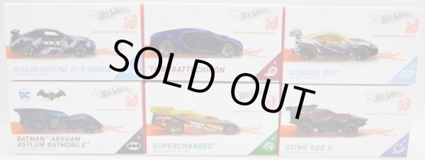 画像1: 2021 HOT WHEELS id 【Cアソート 6種セット】 NISSAN SKYLINE GT-R[BNR34]/'16 BUGATTI CHIRON/SUBARU BRZ/BATMAN ARKHAM ASYLUM BATMOBILE/SUPERCHARGED/STING ROD II(予約不可）