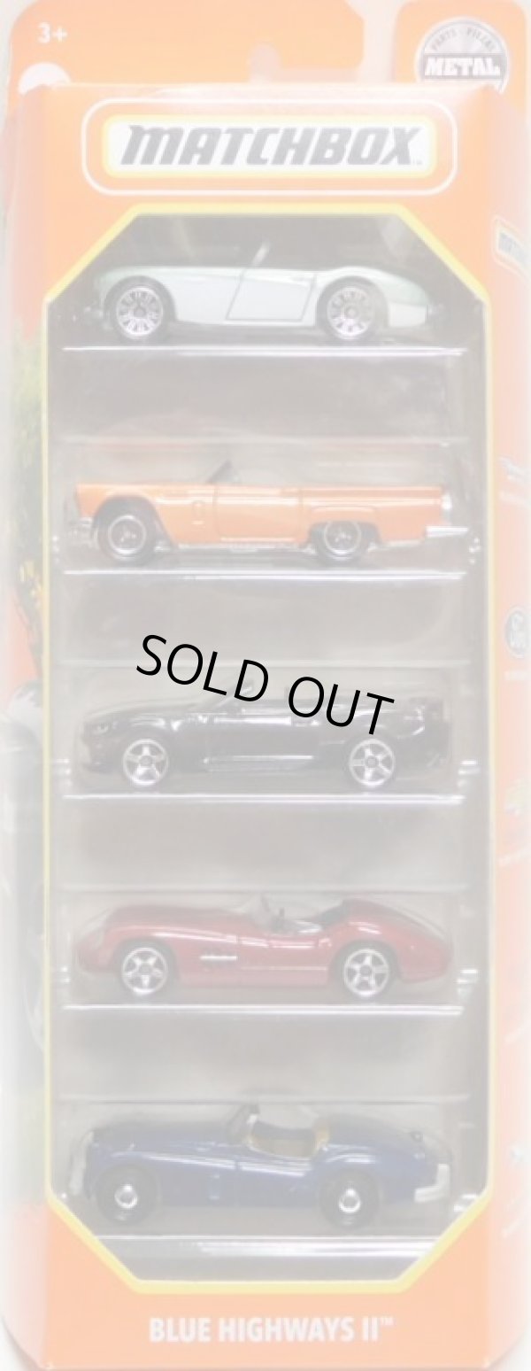 画像1: 2021 MATCHBOX 5PACK 【BLUE HIGHWAYS II】1963 Austin Healey Roadster/1957 Ford Thunderbird/'16 Chevy Camaro Convertible/1956 Aston Martin DBR1/'56 Jaguar XK140 Roadster