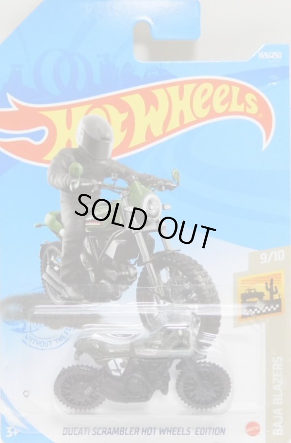 画像1: 【DUCATI SCRAMBLER HOT WHEELS EDITION】FLAT OLIVE/ORMC (SHARK MOUTH) (NEW CAST)