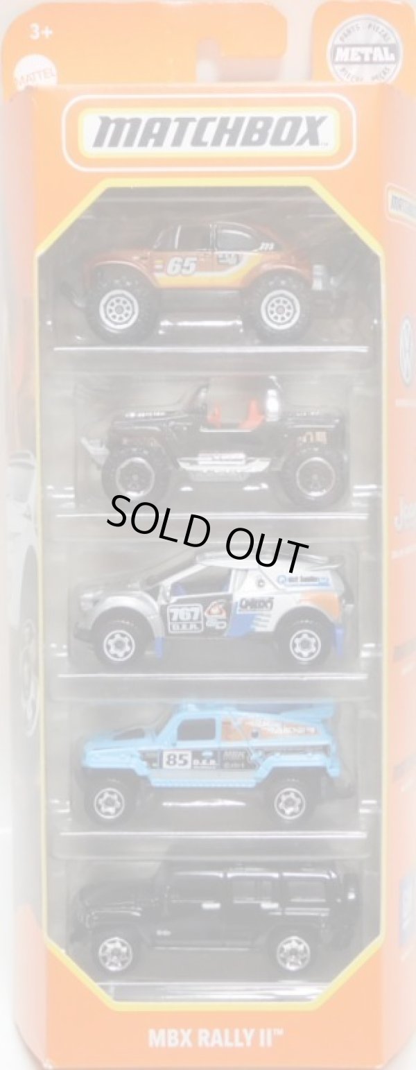 画像1: 2021 MATCHBOX 5PACK 【MBX RALLY II】Volkswagen Beetle 4x4/2004 Jeep Hurricane Concept/Quick Sander/Ridge Raider/Hummer H3