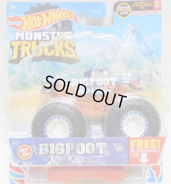 画像1: 2021 HW MONSTER TRUCKS! 【BIGFOOT FIRESTONE】 RACE TEAM BLUE (includes RE-CRUSHABLE CAR)(予約不可）