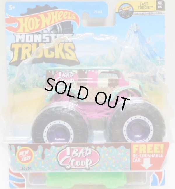 画像1: 2021 HW MONSTER TRUCKS! 【1 BAD SCOOP(DAIRYDELIVERY)】 MINT (includes RE-CRUSHABLE CAR)(予約不可）