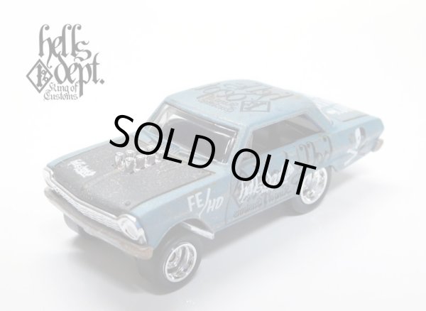 画像1: HELLS DEPT 2021 - カツヌマ製作所 【1963 CHEVY NOVA (カスタム完成品）】サビ-FLAT BLACK-PALE BLUE/RR （送料サービス適用外）