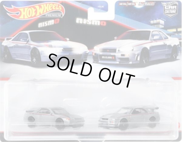 画像1: 2022 HW CAR CULTURE "PREMIUM 2PACK" 【"NISMO" NISSAN SKYLINE GT-R(BNR32)/(BNR34)】SILVER/RR