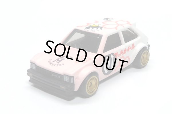 画像1: MAD WHEELS (マッドホイール） 【"春限定" '81 TOYOTA STARLET KP61 (カスタム完成品）】FLAT PINK-WHITE/RR （送料サービス適用外） 