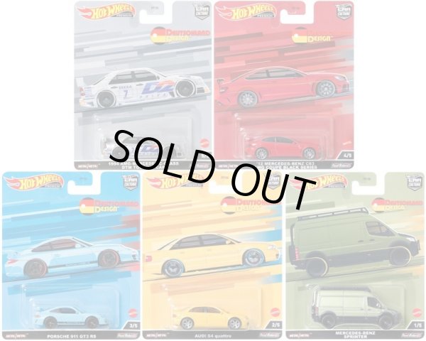 画像1: 2022 HW CAR CULTURE 【Kアソート DEUTSCHLAND DESIGN（5種セット）】1994 MERCEDES-BENZ C-CLASS DTM TOURING CAR/'12 MERCEDES-BENZ C63 AMG COUPE BLACK SERIES/PORSCHE 911 GT3 RS/AUDI S4 quattro/MERCEDES-BENZ SPRINTER