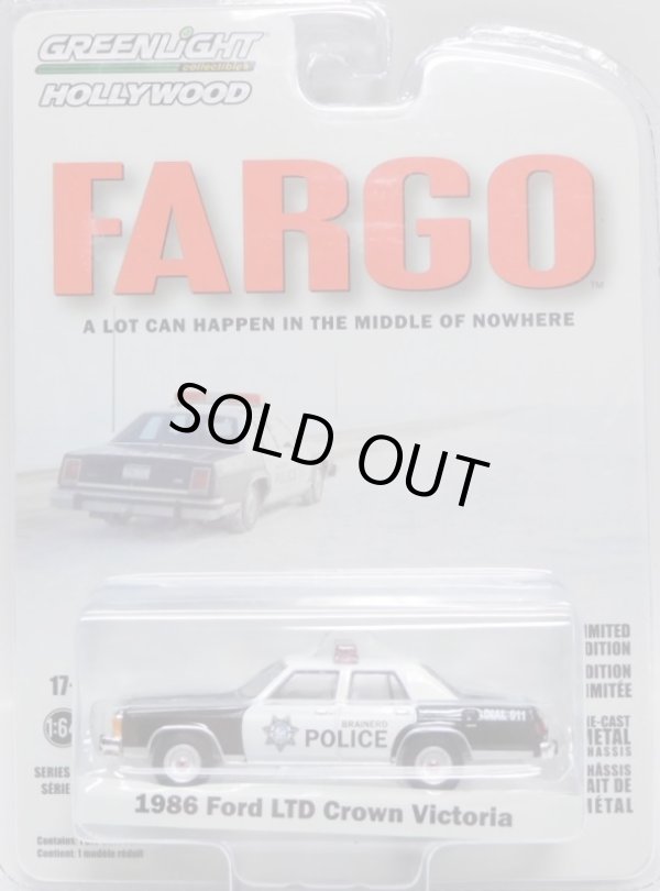 画像1: 2022 GREENLIGHT HOLLYWOOD SERIES 35 【1986 FORD LTD CROWN VICTORIA】BLACK-WHITE(FARGO) 