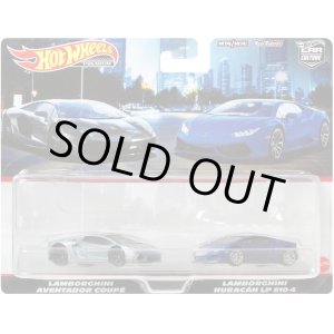 画像: 2022 HW CAR CULTURE "PREMIUM 2PACK" 【ランボルギーニ アヴェンタドール クーペ／ランボルギーニ ウラカン LP 610-4】GRAY-BLUE/RR