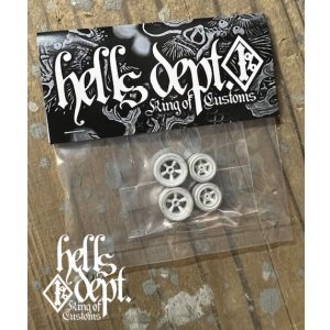 画像: HELLS DEPT 2022  【メタル・タイヤ (for BONE SHAKER)(カスタム用パーツ)】  WHITE METAL MADE（送料サービス適用外）