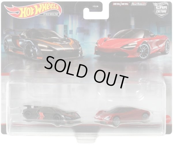 画像1: 2022 HW CAR CULTURE "PREMIUM 2PACK" 【マクラーレンセナ / マクラーレン 720S】BLACK-RED/RR