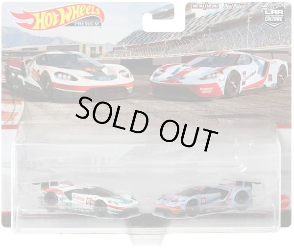 画像1: 2022 HW CAR CULTURE "PREMIUM 2PACK" 【'16 フォード GT レース】WHITE-LT.BLUE/RR