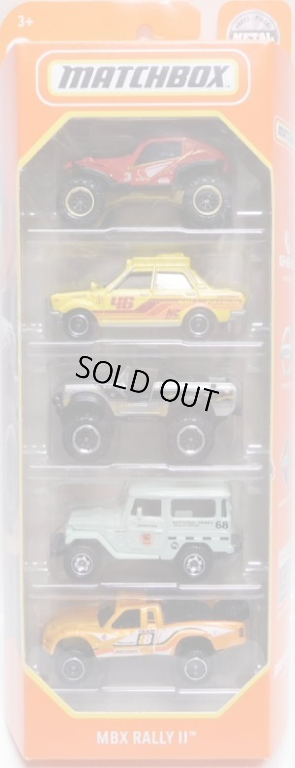 画像1: 2022 MATCHBOX 5PACK 【MBX RALLY II】GHE-O Predator/'70 Datsun 510 Rally/International Scout 4x4/Toyota Land Cruiser FJ40/Baja Bullet