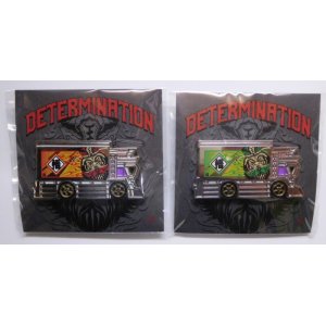 画像: DETERMINATION x FUNKASTOK MOTORS 【閻王 RAIJIN EXPRESS ピンズ 2色セット】RED&GREEN（送料サービス適用外） 