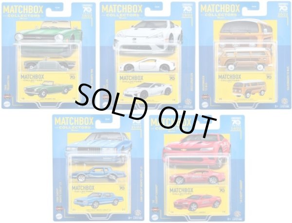 画像1: 2023 MATCHBOX COLLECTORS【"U"アソート 8個入り】'1966 トライアンフ TR6/2012 レクサス LFA/フォルクスワーゲン T2 バス/1988 シェビー モンテカルロ LS/16 シェビー カマロ