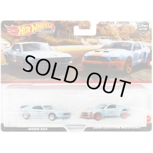 画像: 2023 HW CAR CULTURE "PREMIUM 2PACK" 【"GULF" 1969 フォード マスタング BOSS 302 / 2014 カスタム マスタング】LT.BLUE/RR