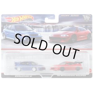 画像: 【仮予約】PRE-ORDER - 2023 HW CAR CULTURE "PREMIUM 2PACK" 【三菱 ランサーエボリューション VI / '95 三菱 エクリプス】BLUE-RED/RR(12月中旬入荷予定)(ショートした場合は先着順となります）