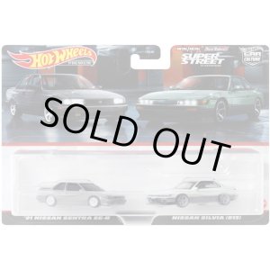 画像: 2024 HW CAR CULTURE "PREMIUM 2PACK" 【 '91 日産セントラ SE-R / 日産 シルビア (S13)】GRAY-PALE GREEN/RR