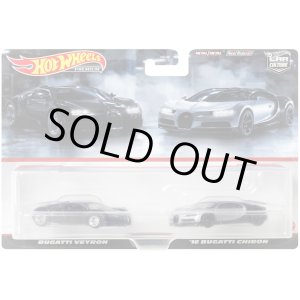 画像: 2024 HW CAR CULTURE "PREMIUM 2PACK" 【 ブガッティ ヴェイロン / '16 ブガッティ シロン】BLACK-SILVER/RR